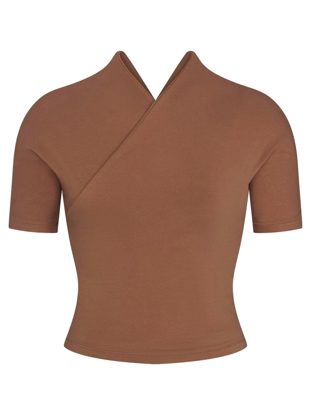 Skims Cotton Jersey Wrap T-Shirt